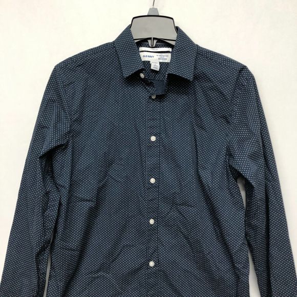Old Navy Men Slim Fit Non-Iron Built In Flex Signature Shirt Size Medium M126 -1 - Picture 10 of 14